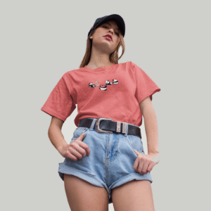 Panda Squad: Cute Print Coral Red T-Shirt