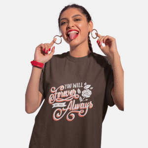 Forever Always Brown Graphic T-Shirt | Women’s Casual Statement Tee