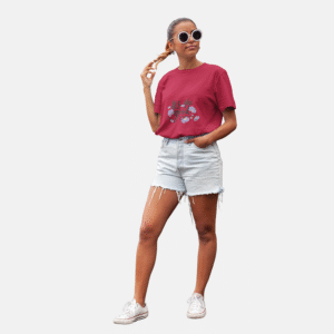 Women’s Let the Good Printed T-Shirt – Red Everyday Wear