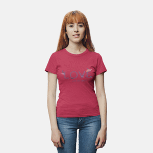 Love Has No Limits Red Graphic T-Shirt for Women